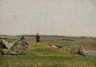 Parti af bondedammen er et godt eksempel på P.C. Skovgaards udvikling væk fra figurmaleriet og mod landskabsmaleriet, en genre, som han var med til at udvikle som en selvstændig kategori. P.C. SKOVGAARD, Parti af bondedammen, 1856.