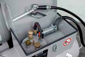 Udløbs-/udluftningsledning kan afspærres Påfyldningsstudsen kan afspærres KS-Mobil Easy 200 l KS-Mobil