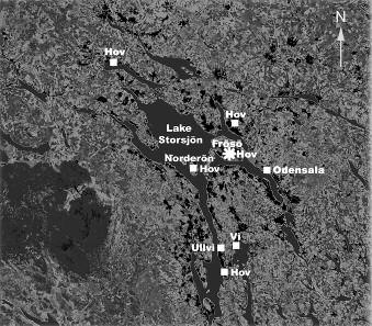 Førkristne, sakrale stednavne i landskabet ved Storsjön i Jämtland.