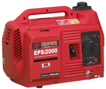 Generator EPSI 2000 Transportabel og lydsvag generator. Velegnet til følsomt elektronisk udstyr, samt oliealarm. Udstyret med 12V. udtag.
