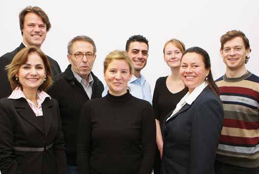 de Team International Department (set fra venstre): Nicole Meyer, Jörg Meyer, Ingo Brauner, Katharina Bendt, Saleh Nazzal, Eugenie Ewert,