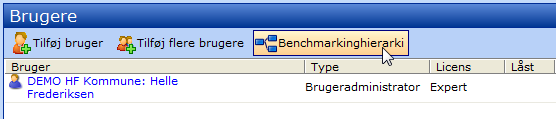 ÆNDRINGER AF BRUGERKONTI S INDSTILLINGER Brugeradministrator har under menupunktet Brugere en oversigt over alle brugere.