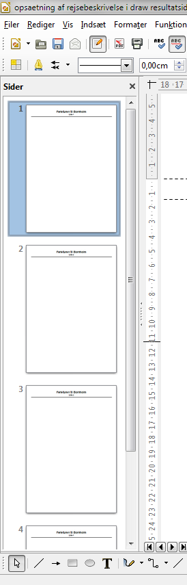 side 4 Som du kan se tilføjes der nu en side og sidetallet skifter automatisk når man tilføjer ny side.