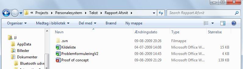 TortoiseSVN 8 Et program der bruges til at synkronisere med subversion gennem Windows explorer. Vi bruger dette til at versionsstyrer word-dokumenter og andet der ikke kan åbnes i Visual Studio.