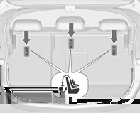 Sæder, sikkerhed 59 ISOFIX-barnesæder Top-Tether fastgørelsesøjer Afhængigt af det landespecifikke udstyr kan bilen have to eller tre monteringsøjer.