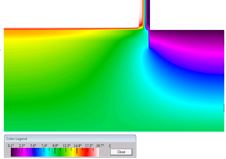 Figur14: Udgangspunkt for kuldebro-analyse standard 29 cm hulmur -