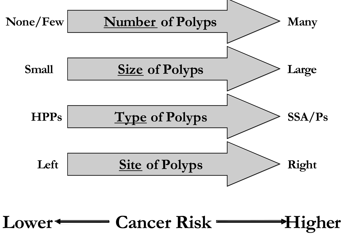 Risikoen for at udvikle KRC via den serrate pathway Figure 7.