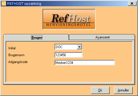 8A.2. Ørelæger Opkald til henvisningshotel RefHost 8A.2. Opkald til Henvisningshotel RefHost Det er muligt at kalde op og hente elektroniske henvisninger fra Henvisningshotellet RefHost.