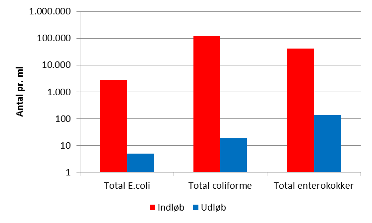 Samtlige badevandskvalitetskrav er vist i Tabel 8-6 sammen med mikrobiologiske analyseresultater. Kravene til badevandskvaliteten i indvande er mindre restriktive (se Tabel 8-6).