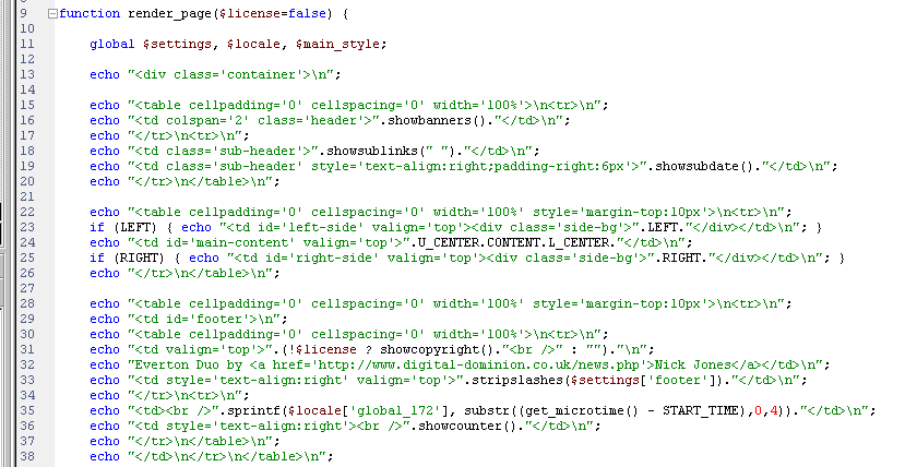 Side 67 denne funktionsdefinition finder man en lang række andre tilsvarende funktioner, som tidligere lå i theme.php. I dette script og i theme.