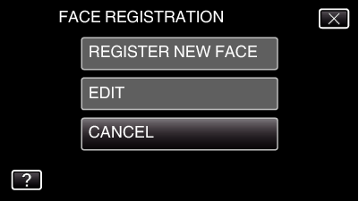 Optagelse Redigering af de registrerede oplysninger om ansigt Redigering af registrerede oplysninger om ansigt Du kan ændre navnet, prioritetsniveauet og de oplysninger om ansigt, som er registreret