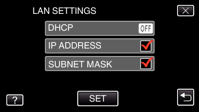 Sådan bruges Wi-Fi DEFAULT GATEWAY PRIMARY DNS / SECONDARY DNS Indtast standard gateway Indtast IP-adresserne for de primære og sekundære DNS-servere 3 Tryk NETWORK SETTINGS 4 Tryk ACCESS POINTS 5