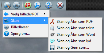 Sådan skannes med SkanRead Fra CD-ORDs værktøjslinje kan du skanne og konvertere filer med SkanRead.