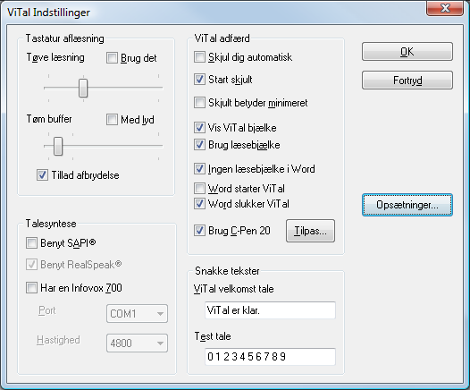 Profilværktøjernes placering i ViTre pakken. ViTal I ViTal kan Profildelen startes på to måder: Højreklik på ViTal ikonet nederst til højre i proceslinjen, så menuen vises.
