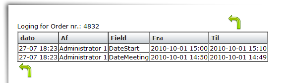 Udfyldelse af dato felter uden tidspunkt Dato skrives på følgende måde: 020311 for datoen 2.