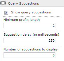 Søgeresultatside (3/9) Search Box Web Part Query Suggestions Slå forslag til og fra (search as you type) Prefix (antal bogstaver bruger skal taste før der