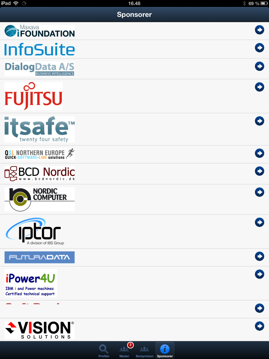 23 Common Denmark Sponsorer Sidste mulighed i toolbar er sponsorer.