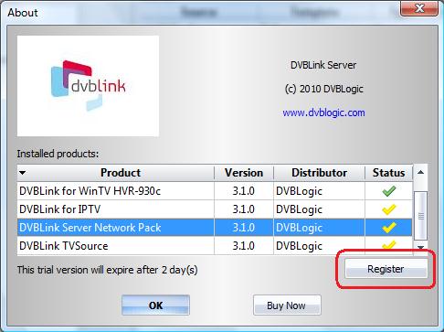 our DVBLink License Portal.