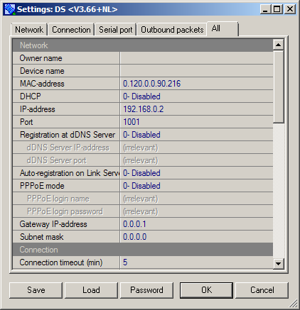 Tibbo DS Manager Når TDST og IP adresse om nødvendigt (se appendiks) er installeret/opsat, kan programmet Tibbo DS Manager åbnes: Hvis der er koblet en FA enhed, med netkabel, direkte op til PC en,