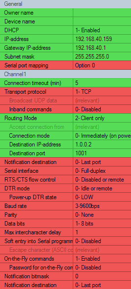 Gateway IP-address [ip]: Sætter Tibbo enhedens gateway ip adresse. Skal kun udfyldes hvis DHCP er deaktiveret. Subnet mask [ip]: Sætter Tibbo enhedens undernetmaske.