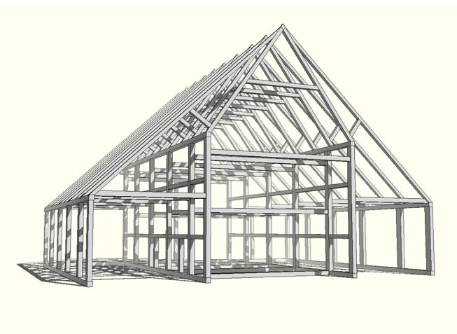 Figur4 Undersøgelse 2: Tilridsningsmetoder en oversigt Hvordan har man i konstruktionsprocessen overført mål og former fra en idé eller tegning af en bygning til de forskellige stykker tømmer i en