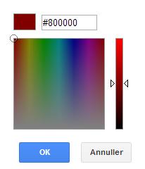 GoogleDocs Dokumenter 11 15 Sæt en kantfarve på tabellen Ønsker du at angive en præcis farve kan du klikke på Tilpas og enten taste koden for din farve, eller klikke dig frem til den Du kan finde
