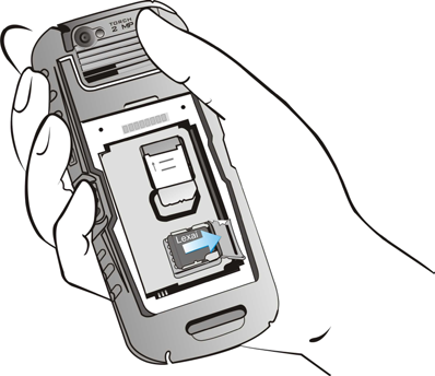 Micro SD-kort (secure digital) I telefonen Sonim XP3300 FORCE, kan du indsætte et flytbart Micro SD-kort, for at øge lagringskapaciteten. Kortet kan isættes i åbningen inden i telefonen.