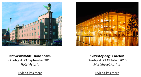 Netværksmøde på Hotel Astoria i København Det er nu tid til efterårets første netværksmøde i KulturERhverv og til