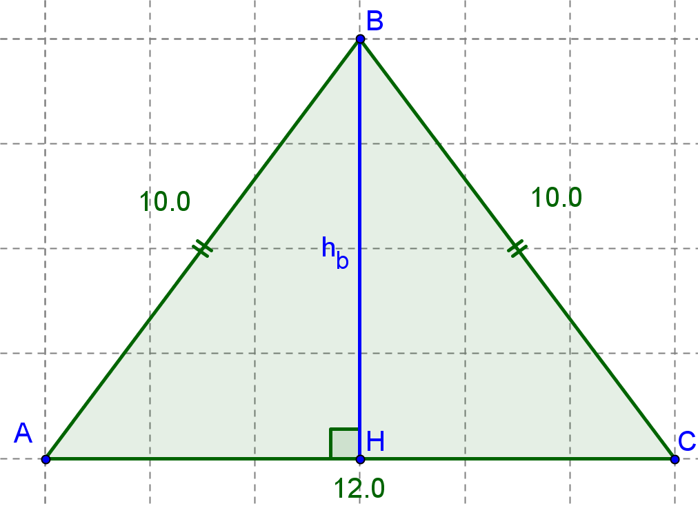 Ib Michelsen Svar: stx B 29. maj 2013 Side 2 3. Højdeberegning Givet trekanten med mål som vist her.