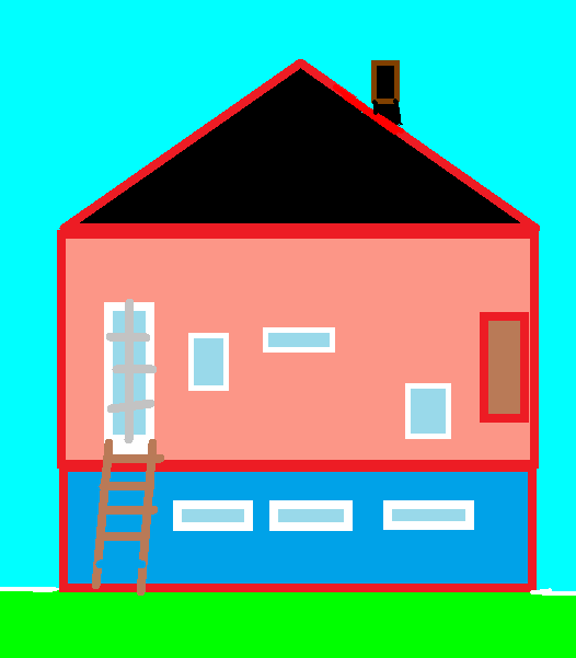 Så tegnede vi vores drømmehuse.