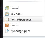 Windows Live Mail Kontaktpersoner. 1. Det er besværligt at skulle skrive den nøjagtige adresse, hver gang man skal sende en e-mail.