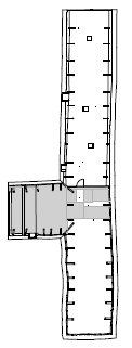 LOFTRUM: RUM 202 Loftsrummet over værkstedet har gulv af to typer brædder, hvoraf den ene er lakeret.