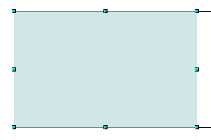 Klik på denne ikon forneden og tegn et rektangel som dækker en hel celle Her er så tegnet et rektangel.