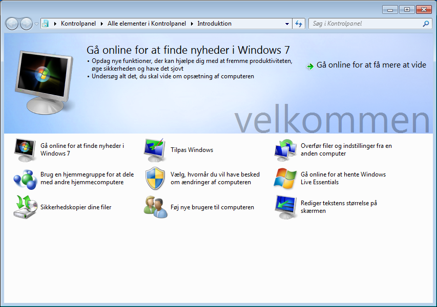 Windows 7 - Introduktion Lær alt, hvad du har brug for at vide, for at indrette en PC.