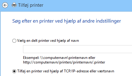 Tilslut netværksprinter Opsæt direkte til printer: Egnet for ansatte og avanceret udskrivning. Åben Enheder og Printere > Tryk på [Windows-tast] og skriv: Printere og enheder [Enter] 1.