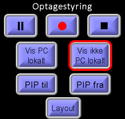 Crestron panelet bag læreren bruges til at skifte mellem videosystemet og BridgIT serveren. lokalerne via en BridgIT server i Vordingborg.