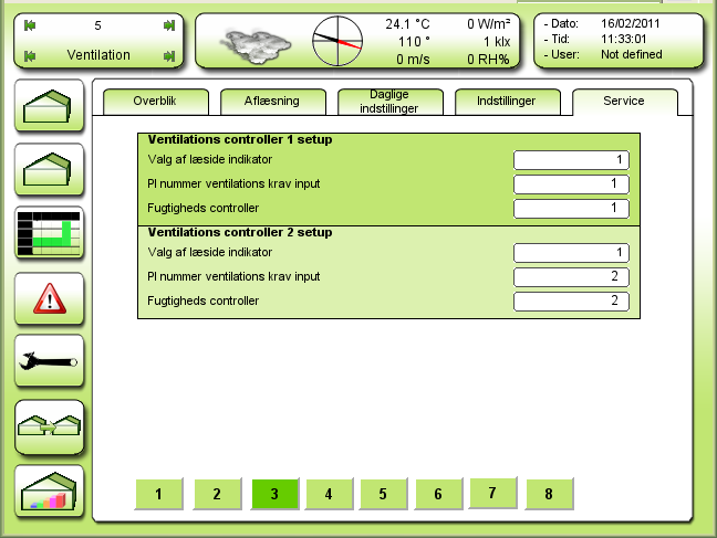Sensor zone valg ventilation PI2 Valg af input til PI2, hvis 2 PI regulatorer er valgt.