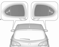 Kørsel og betjening 161 Blindvinkel-alarm Blindvinkel-alarmsystemet registrerer og rapporter genstande på hver side af bilen, inden for en bestemt "blindvinkel"-zone.
