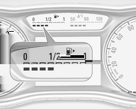 82 Instrumenter og betjening Uplevel-display Omdrejningstæller Brændstofmåler Der kan vælges to triptællere til forskellige ture. Vælg siden Trip ved at trykke på knappen Menu på blinkerarmen.