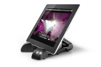 Højttalere SoundStand Bluetooth Trådløs højttaler og tablet stander foldbar stander for optimal brug Bluetooth 2-vejs lydsystem på 5.