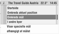 Navigation 51 Funktionen Ekstrainfo på Rejse-menuen giver adgang til rejseguide-informationer fra forskellige leverandører.