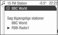 84 Radio Radio Brug... 84 Stationssøgning... 84 Autolagringslister... 87 Radio Data System (RDS)...89 Digital Audio Broadcasting.