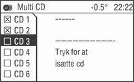 Cd-afspiller 97 Snavs og væske på cd'er kan gøre linsen på afspilleren inde i apparatet fedtet og forårsage svigt. Beskyt cd'er mod varme og direkte sollys.