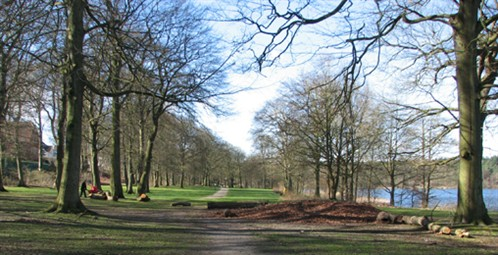 Lunden yderligere information: Lunden er en landskabelig park med store træer.