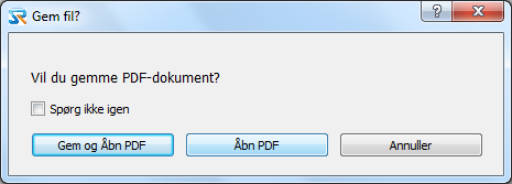 PDF-layout Sæt flueben i PDF-layout, hvis SkanRead skal spørge om valg af PDF-layout, når du skanner og konverterer filer til PDF. Når indstillingen vises, kan du vælge mellem to layouts 1.
