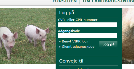 dk Log ind på landbrugsindberetning.dk Klik på Upload til gødningsregnskabet.