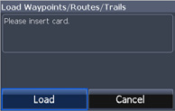 Delete New Edit Show Tryk på tastaturet til venstre / højre for at skifte mellem waypoint, ruter og stier