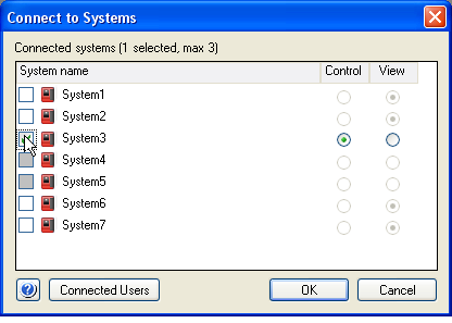 7 Start UNICORN og tilslut til systemet Trin 1 I System Control -modulet, skal du klikke på ikonet Connect to Systems. Resultat: Connect to Systems-dialogboksen vises.