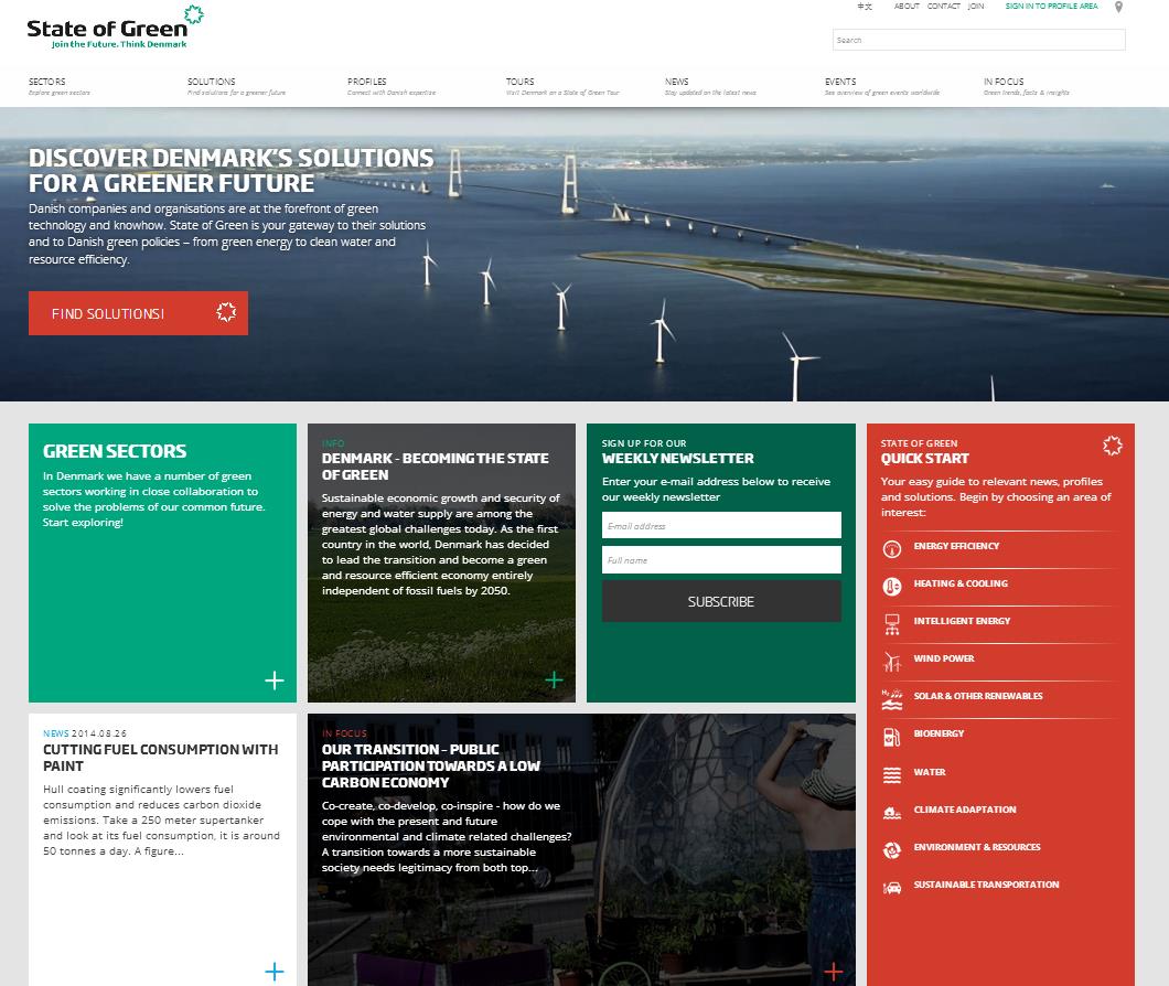 Stateofgreen.com Verdens indgang til Danmarks grønne løsninger og viden: Profiles: Virksomheder, myndigheder, organisationer, forskningsinstitutioner mv.
