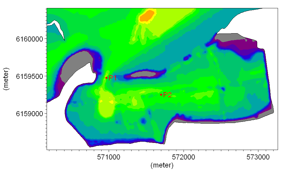 Hydrodynamisk modellering af Gyldensteen Strand 27 / 29 Figur 31 Ekstrem lav vandstand i